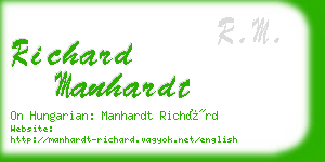 richard manhardt business card